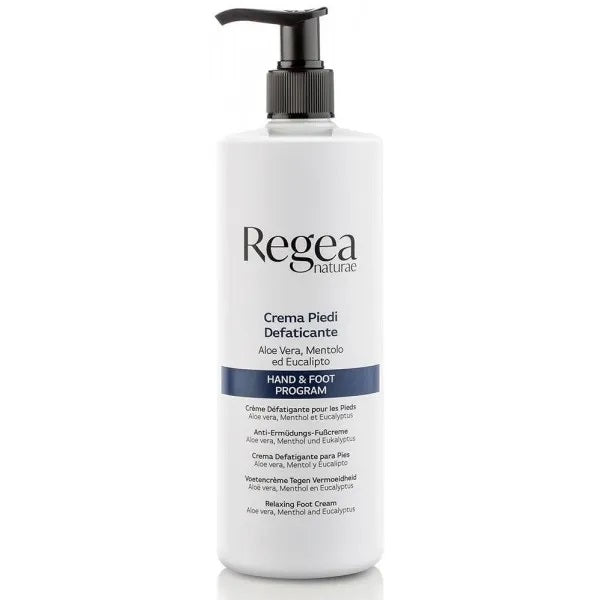 REGEA  NATURAE CREMA PIEDI DEFATICANTE ALOE VERA, MENTOLO ED EUCALIPTO 500ml