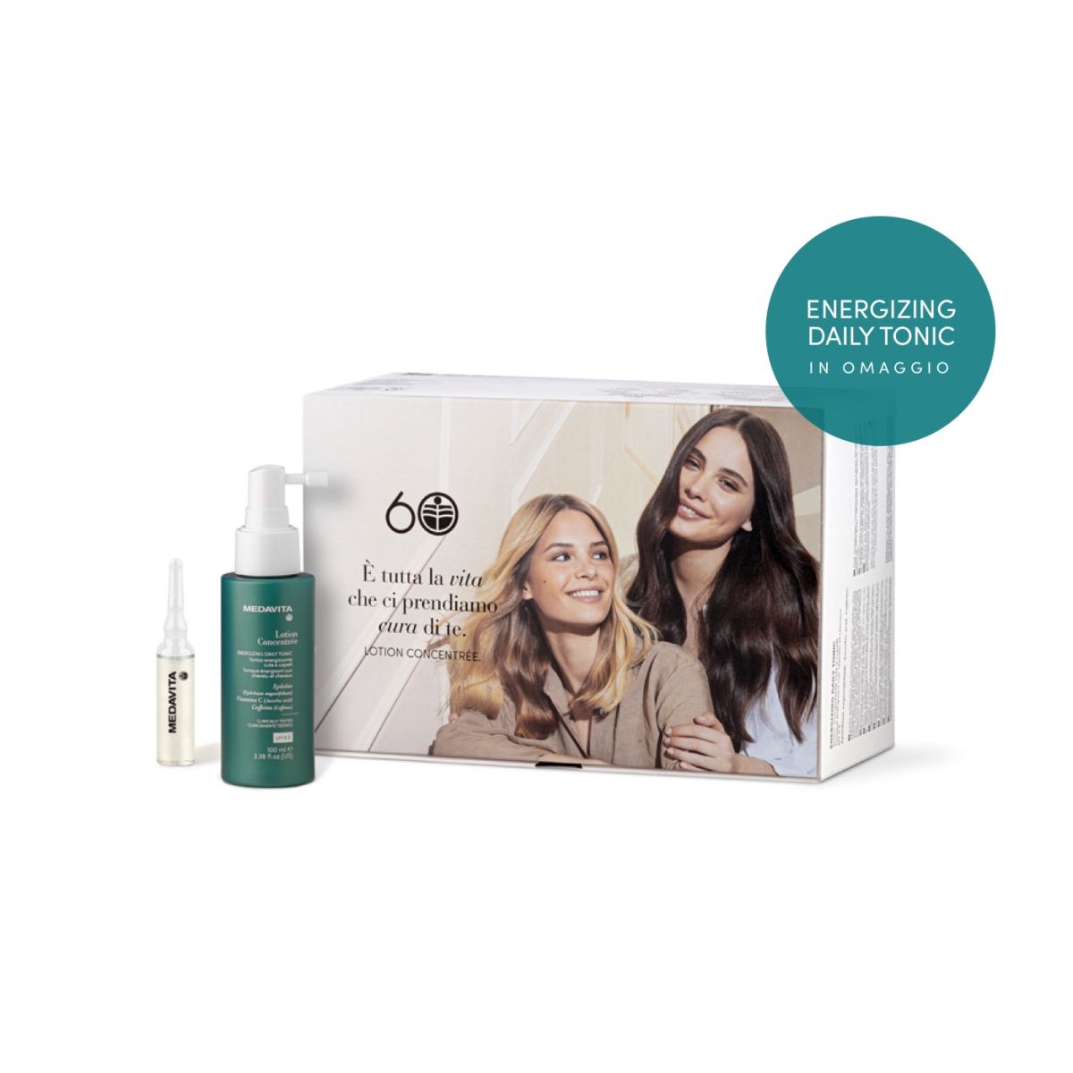 MEDAVITA  LOTION CONCENTREE - ENERGIZING DAILY TONIC - Fiale 13x6ml+Tonic 100ml