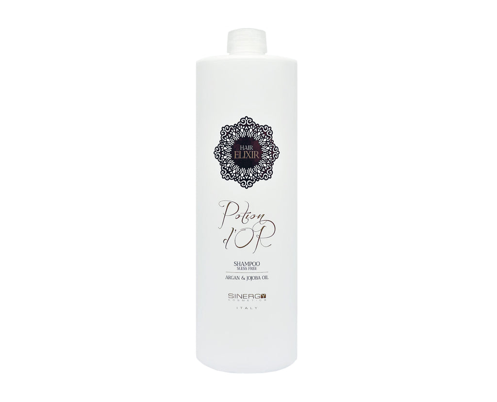 SINERGY COSMETICS POTION D'OR - Shampoo con olio di argan e jojoba - 1000ml
